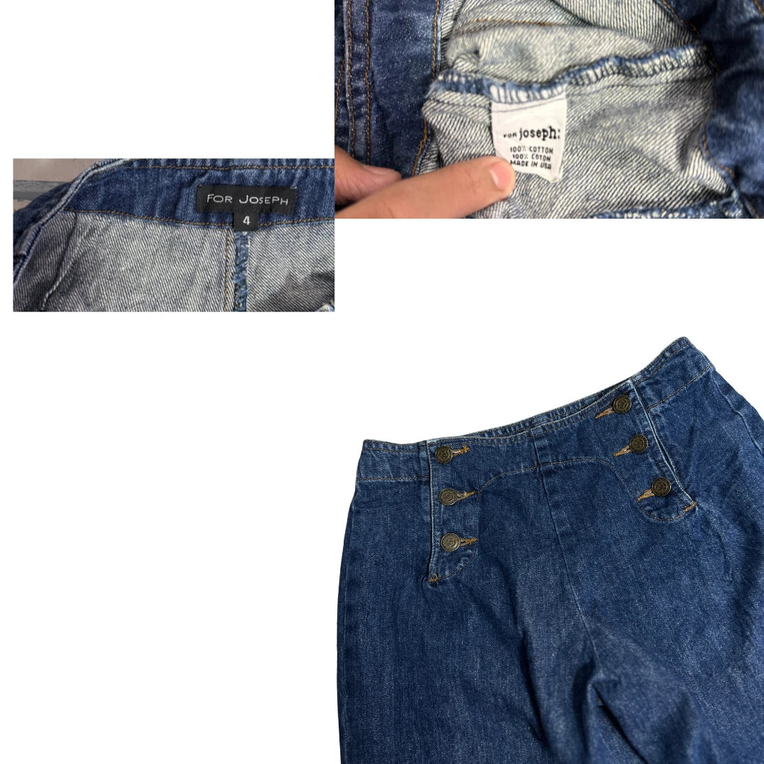 For Joseph Women High Waist Button Fly Denim Jeans 🇺🇸