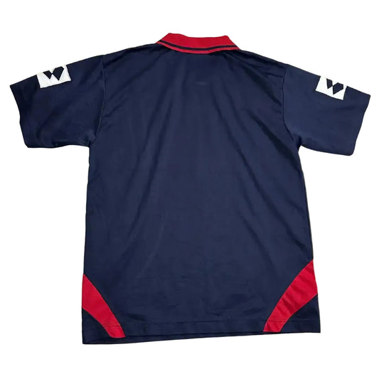 Vintage Lotto polo shirt in navy blue with bold red detailing
