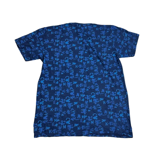 Disney Mickey Mouse All-Over Print Blue Tee (Medium)