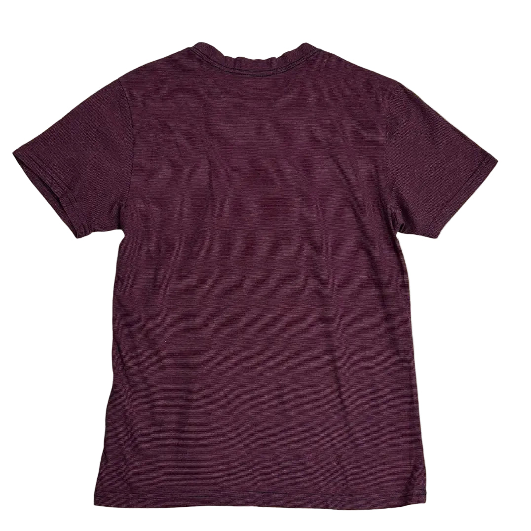 ⚓ Nautica Burgundy Textured V-Neck Tee – Classic Nautical Style
