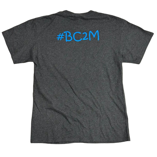 🧠 #BC2M Be Kind to Your Mind Tee – Mental Health Awareness Edition (Charcoal Grey)