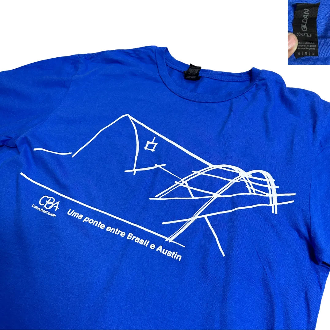 Gildan ® Softstyle Brazil Austin Graphic Blue T Shirt (M)