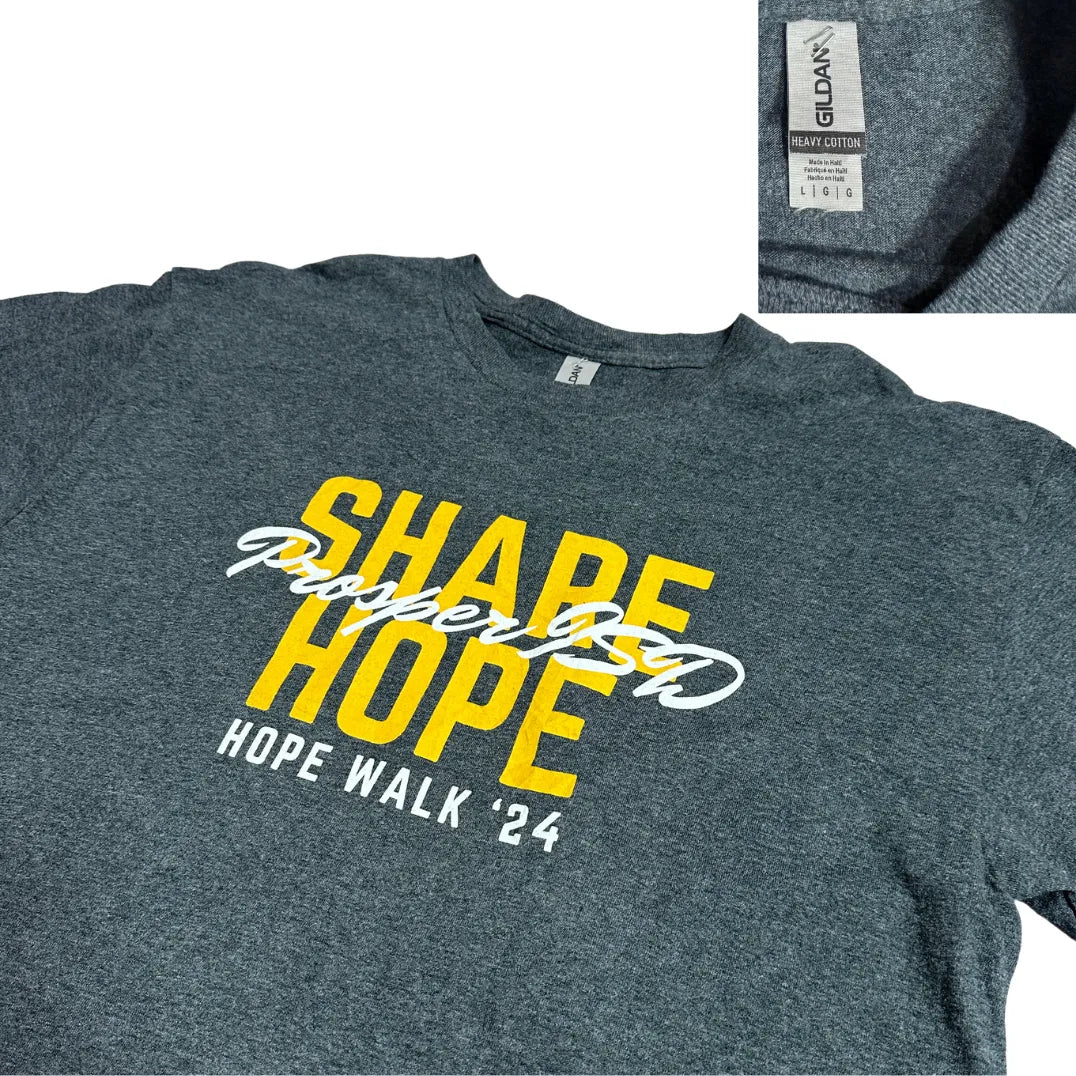 Gildan ® Heavy Cotton Share Hope Hope Walk 24 Graphic T Shirt (L)