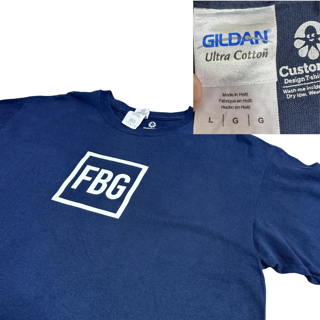 FBG Graphic Print Gildan Ultra Cotton Navy Blue T-Shirt