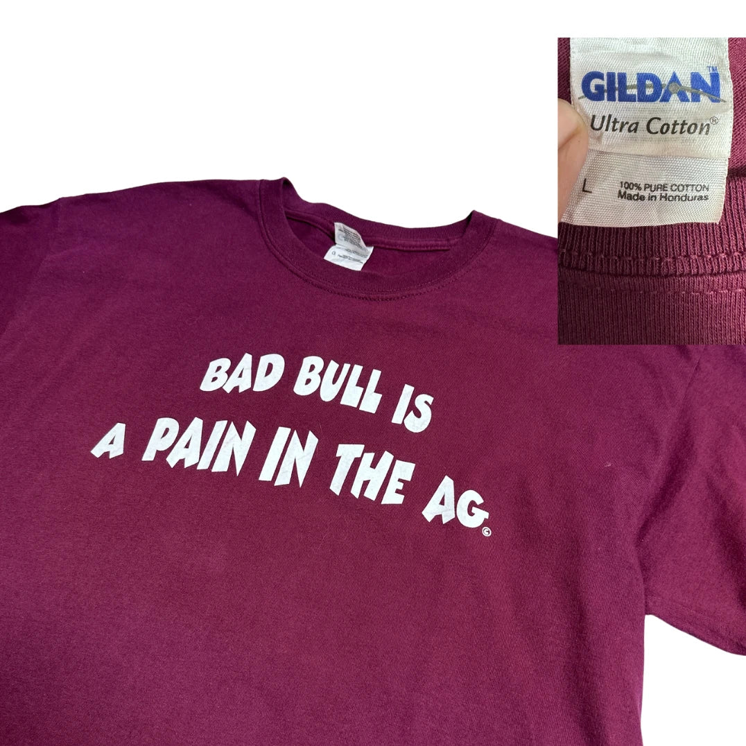 Gildan Ultra Cotton “Bad Bull Is A Pain In The Ag” Graphic T-Shirt