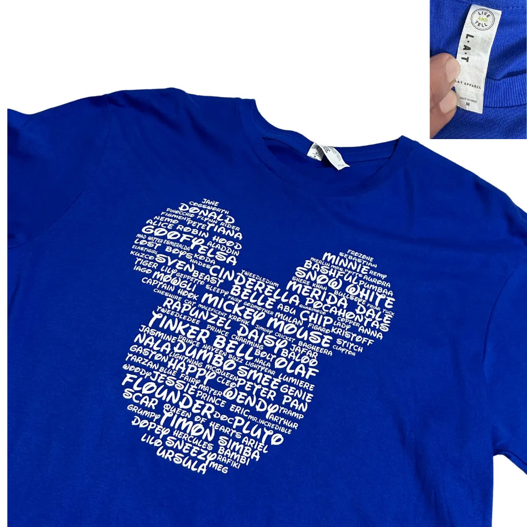LAT Apparel ® Disney Character Typography Graphic T-Shirt