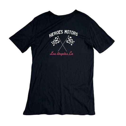 Heroes Motors Los Angeles Graphic T-Shirt – Racing Flag Casual Tee 🏁👕