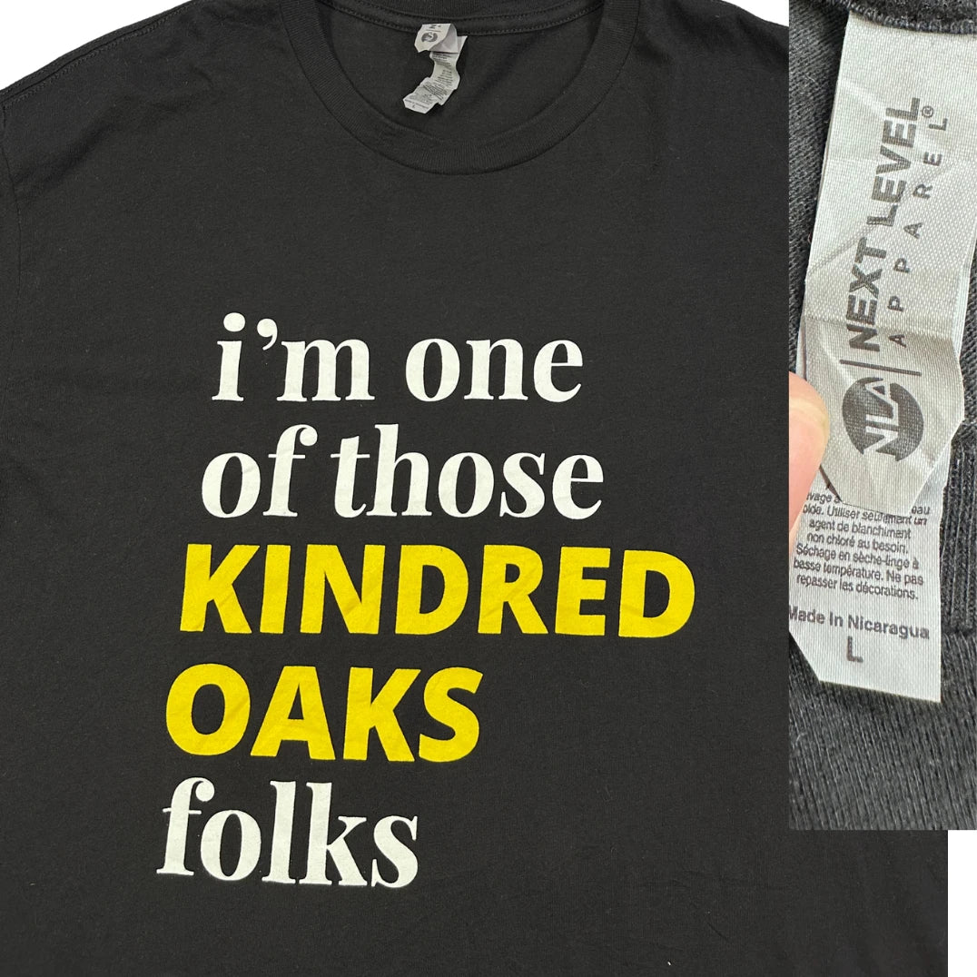 Next Level Apparel® Black "Kindred Oaks" Graphic T-Shirt