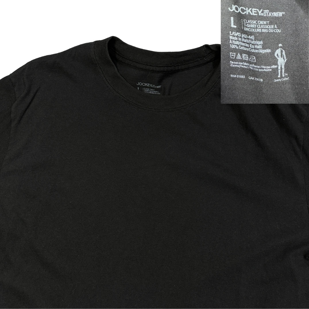 Jockey® Black Classic Crew Neck T-Shirt