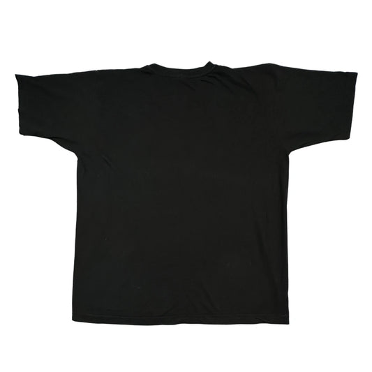 Black Cotton Crew Neck T Shirt(L)