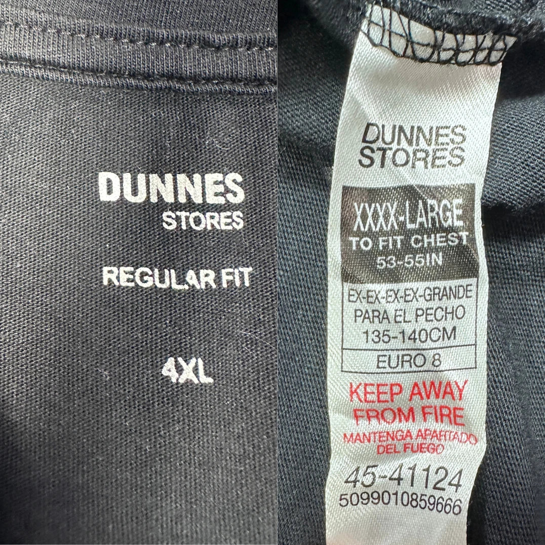 Dunnes Stores® Black T Shirt Regular-4XL