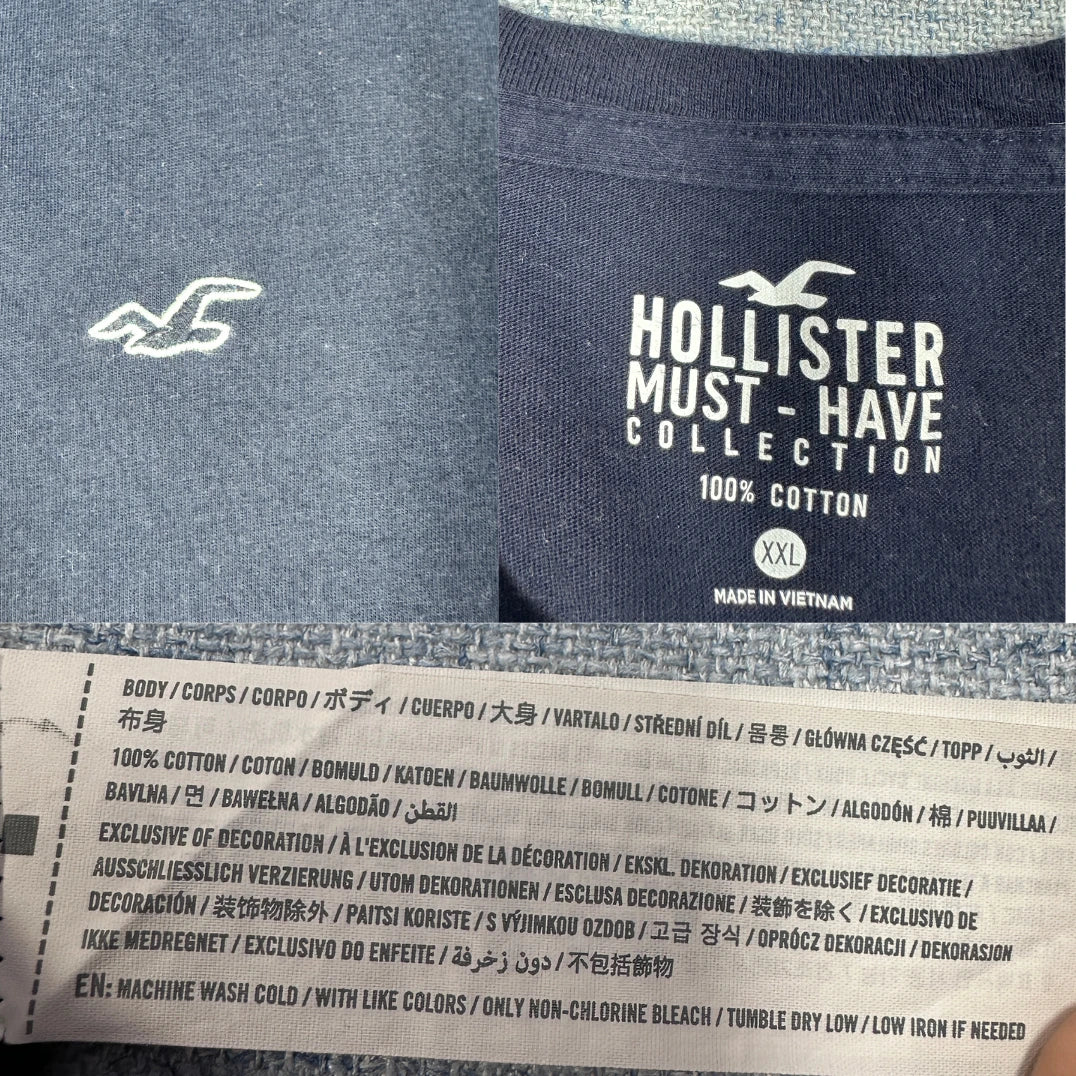 Hollister Navy T-Shirt-2XL