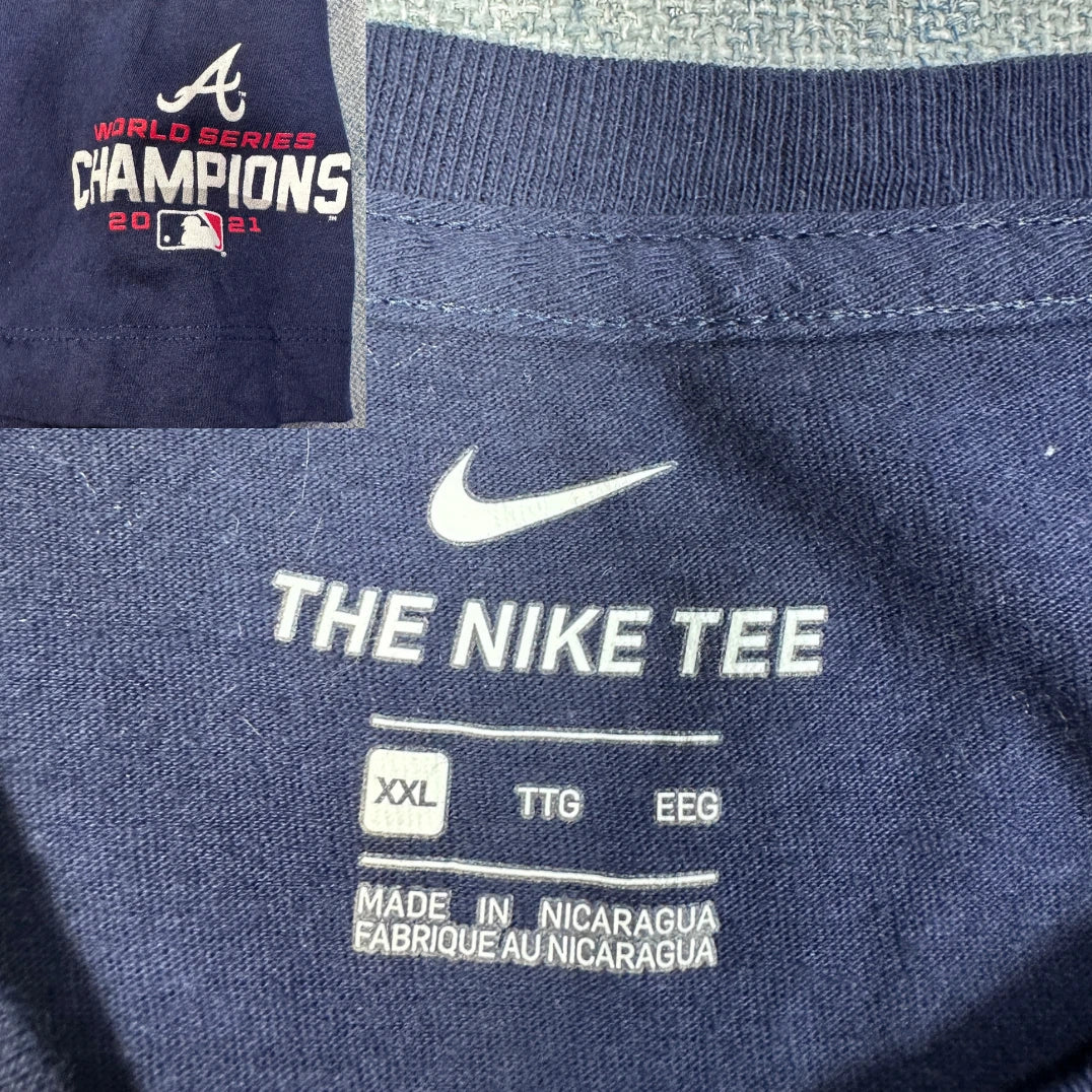 Nike Navy Atlanta Braves World Series Graphic T-Shirt-XXL