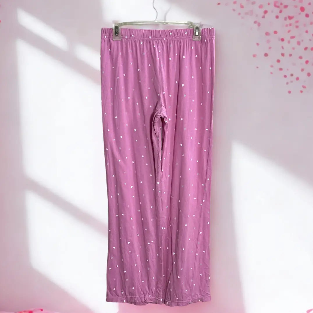 Pink Heart-Print Pajama Pants (F&F Brand)