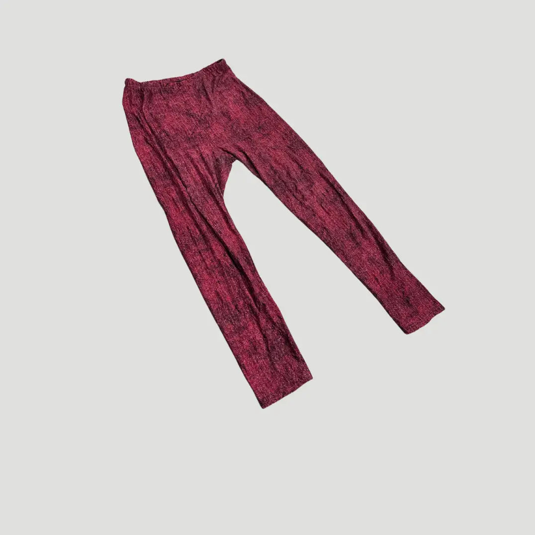 Red Textured Pants