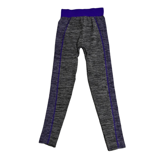 Grey and Purple Panel Performance Leggings(L)