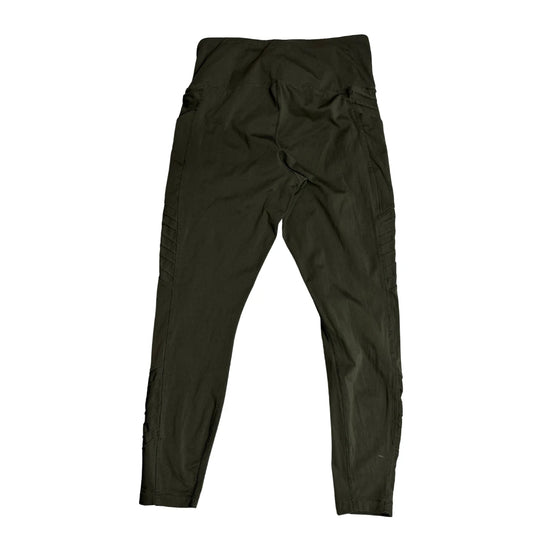 Olive Moto Style Performance Leggings(L)