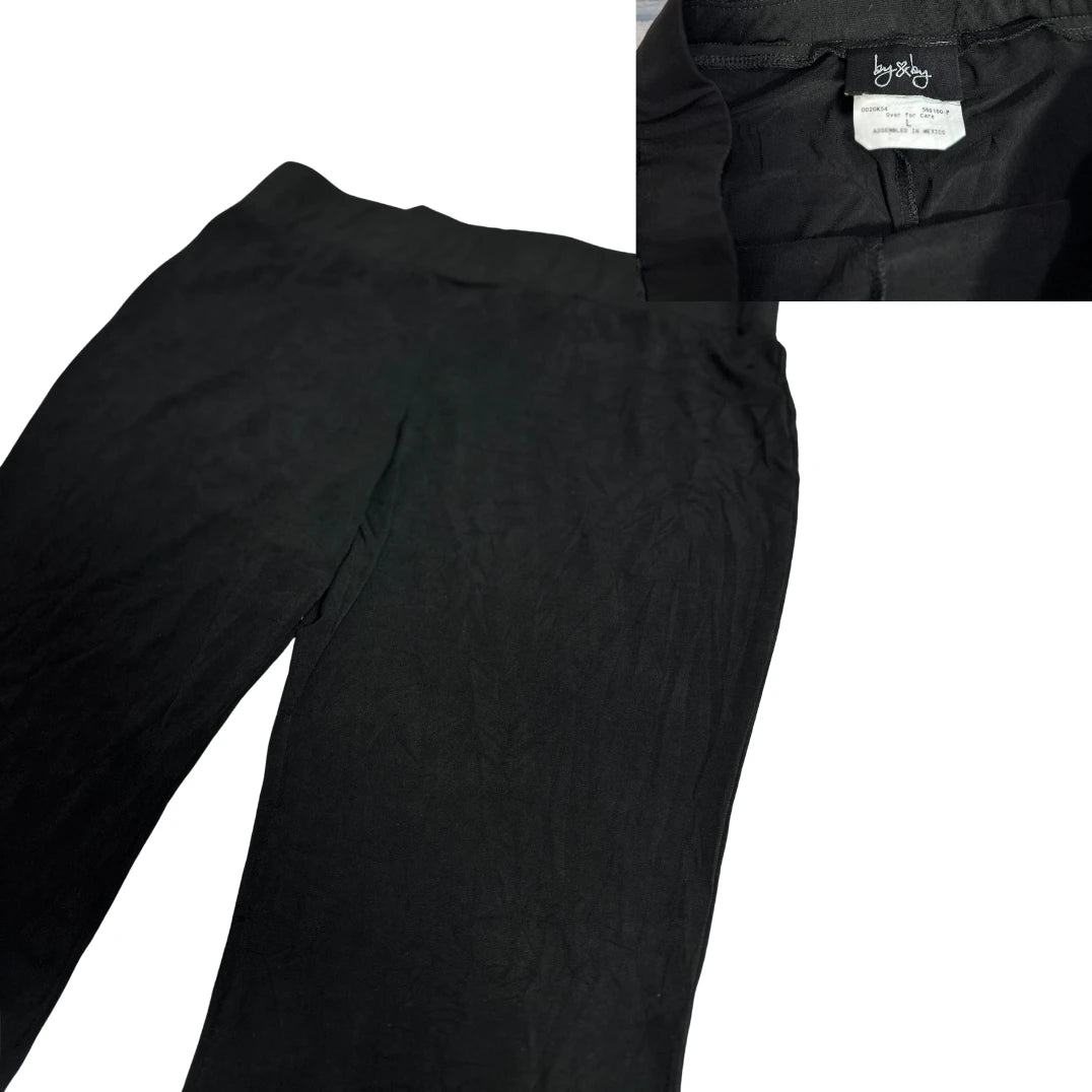 By & By® Textured Black Flare-Leg Pants