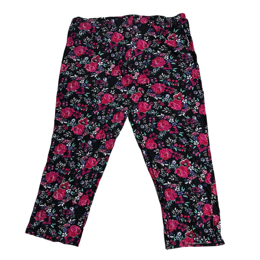 M&S® Floral Print Cropped Comfort Pants