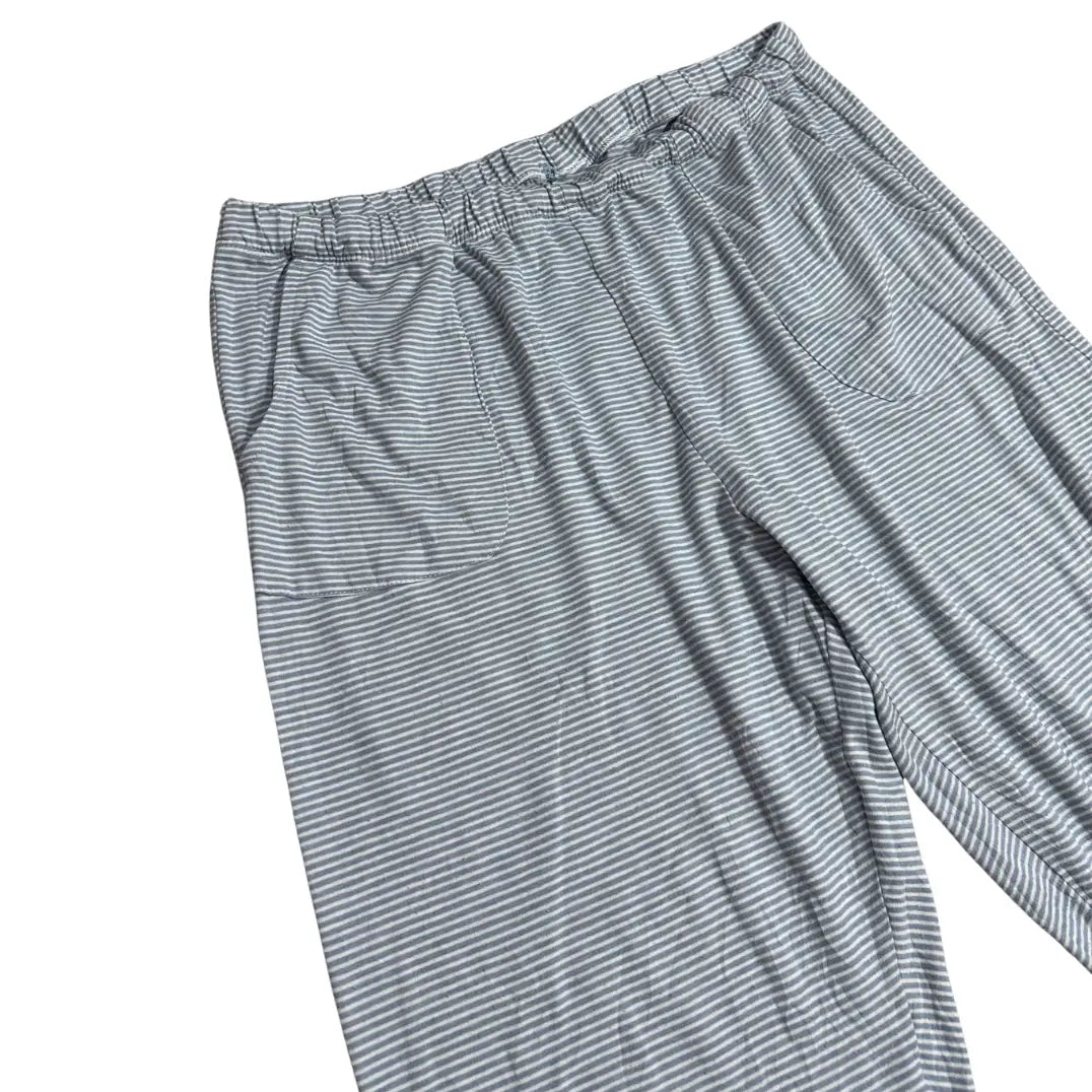 Grey Micro Stripe Jogger Lounge Pajama