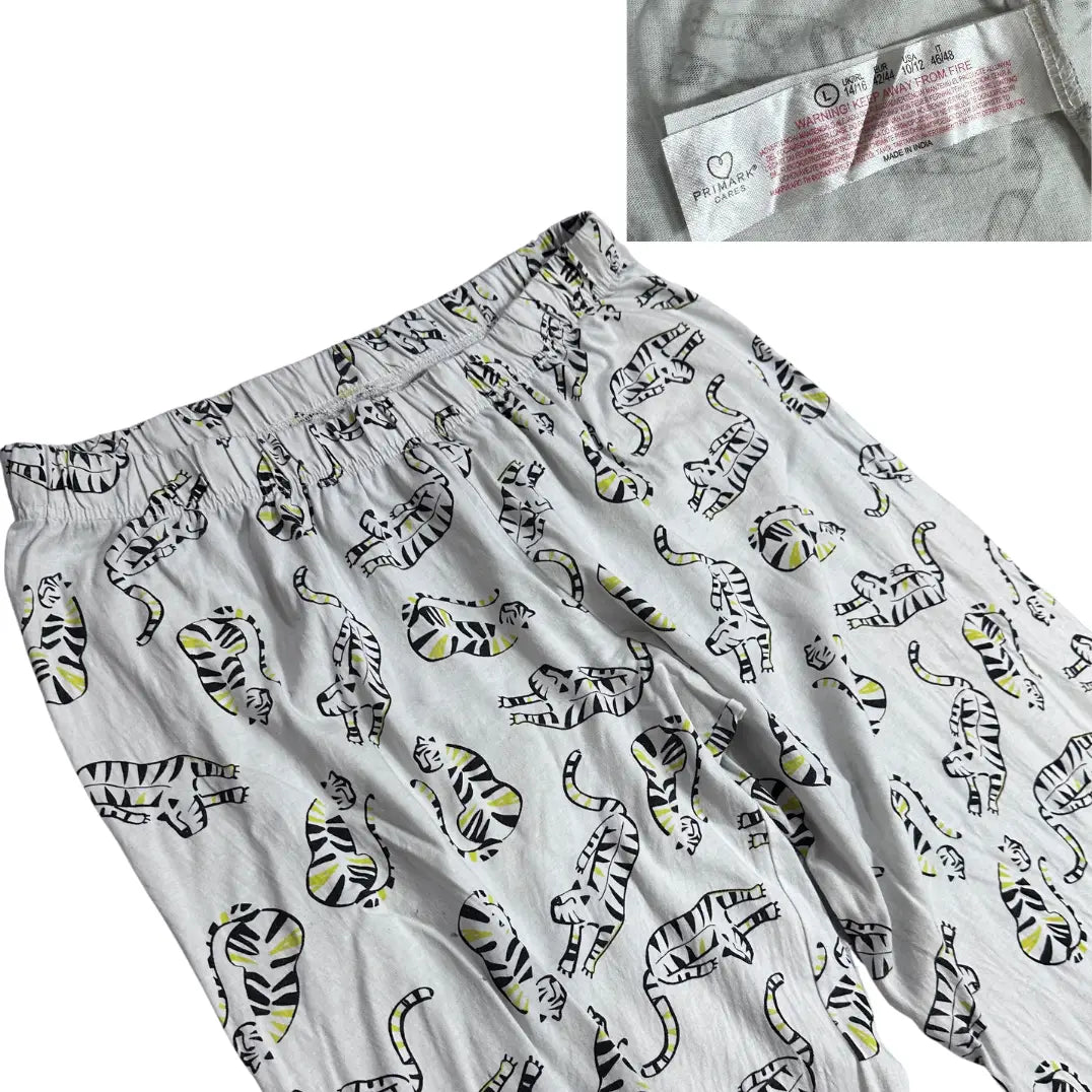 PRIMARK ® Playful Cat Print Cotton Pajama