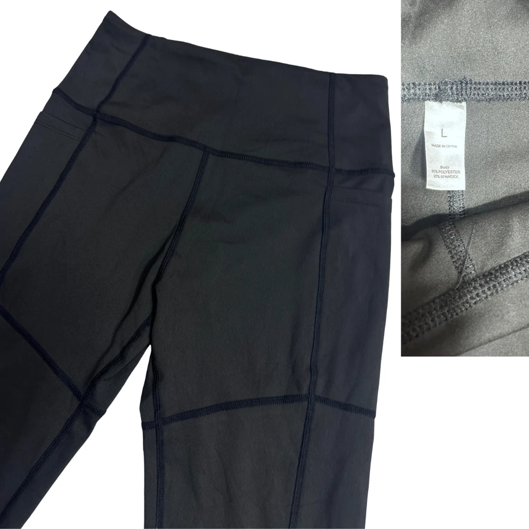 Black High-Waist Performance Leggings(S)