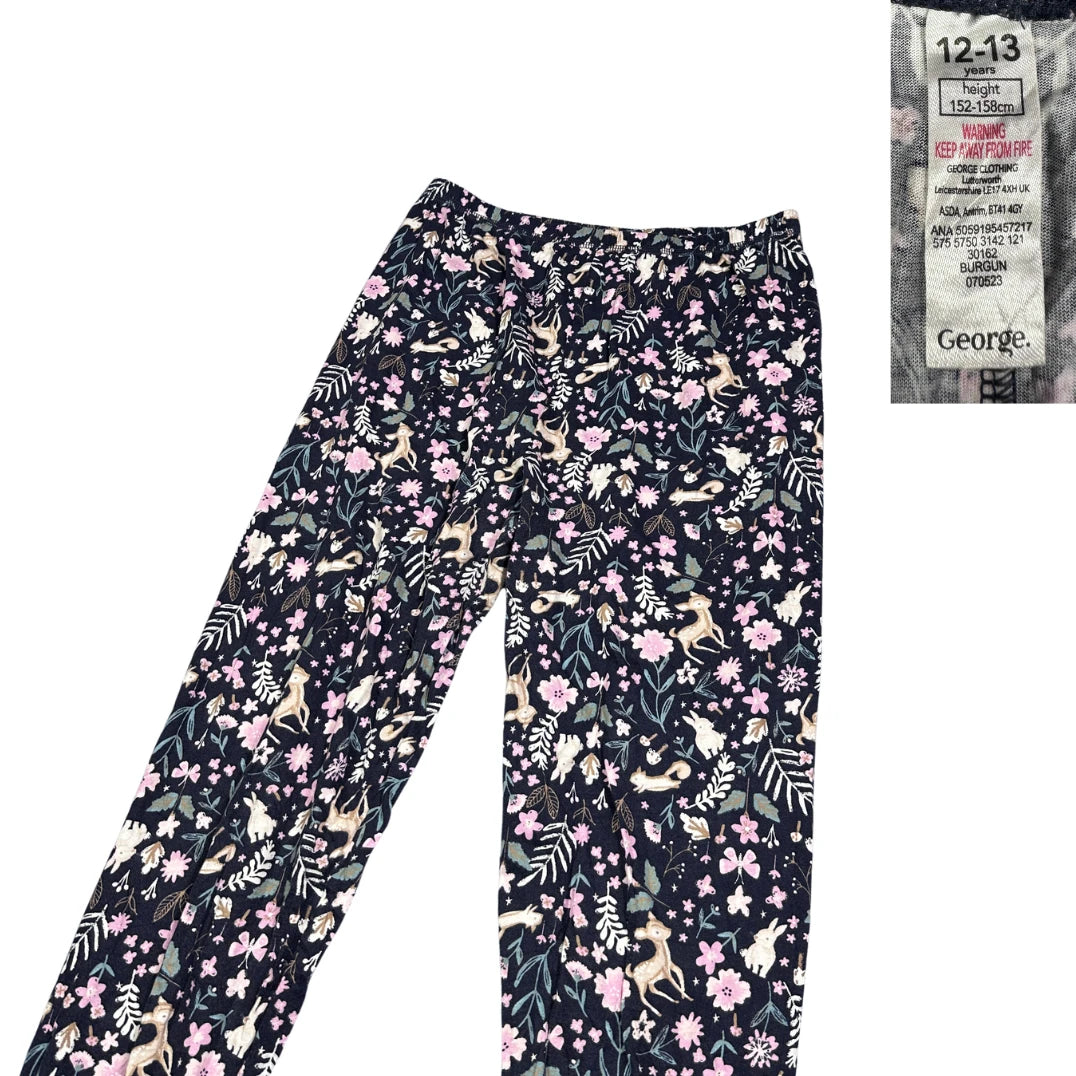 George® Navy Floral Woodland Pajama Bottom(S)
