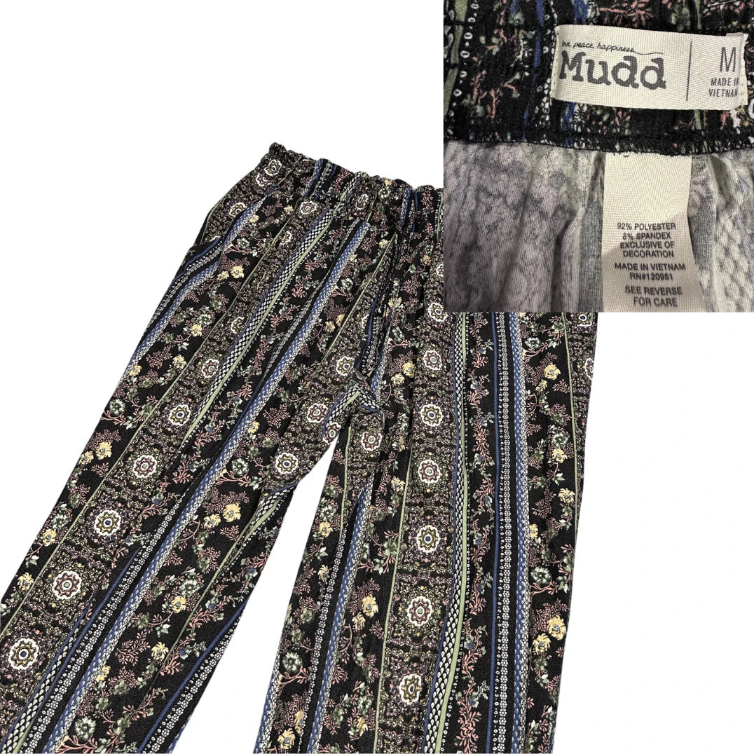 Mudd® Black Printed Casual Lounge Bottom(M)