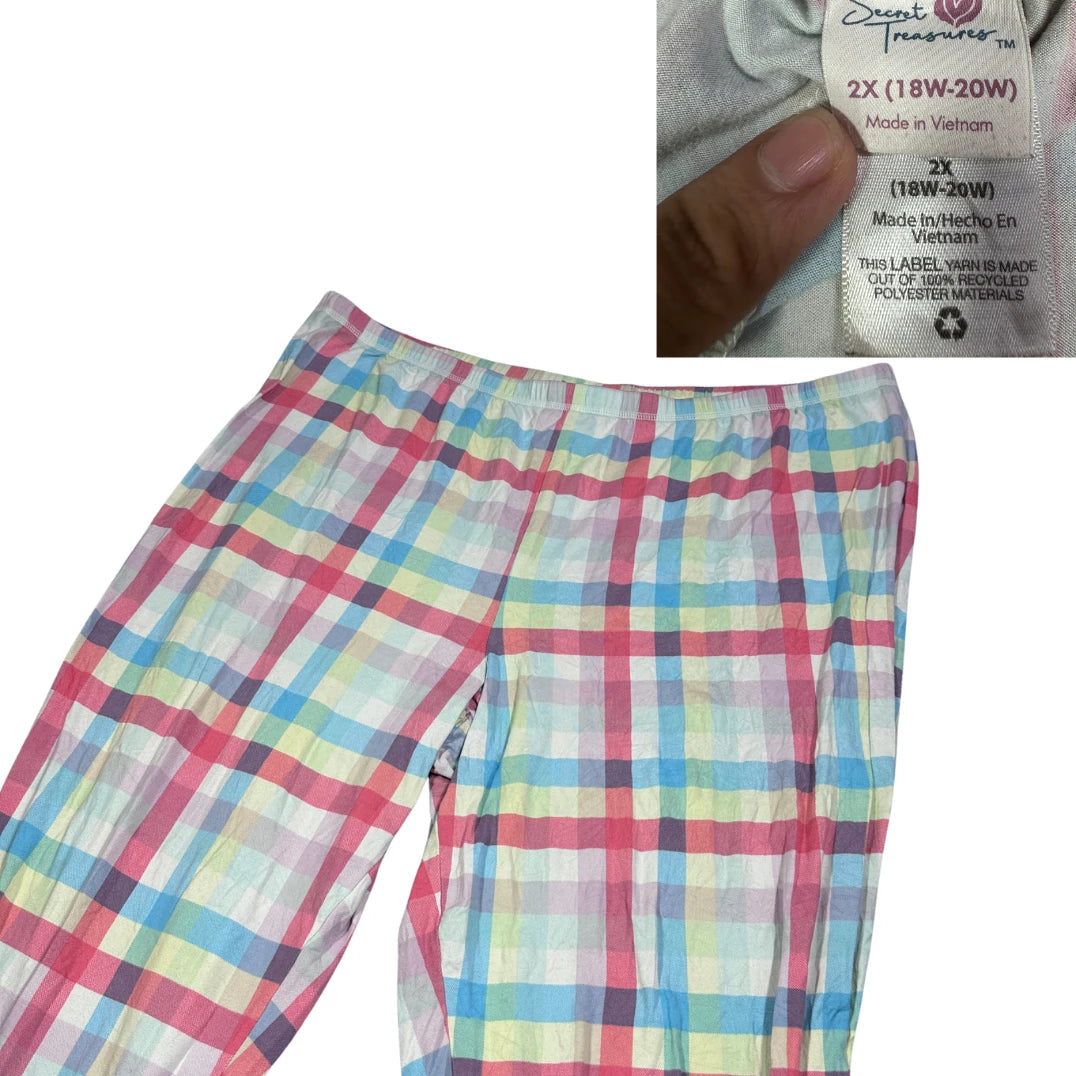 Secret Treasures® Multicolor Check Lounge Pajama Bottom(2XL)