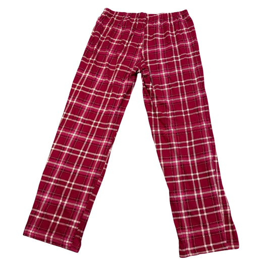 Red Plaid Straight Leg Lounge Pants