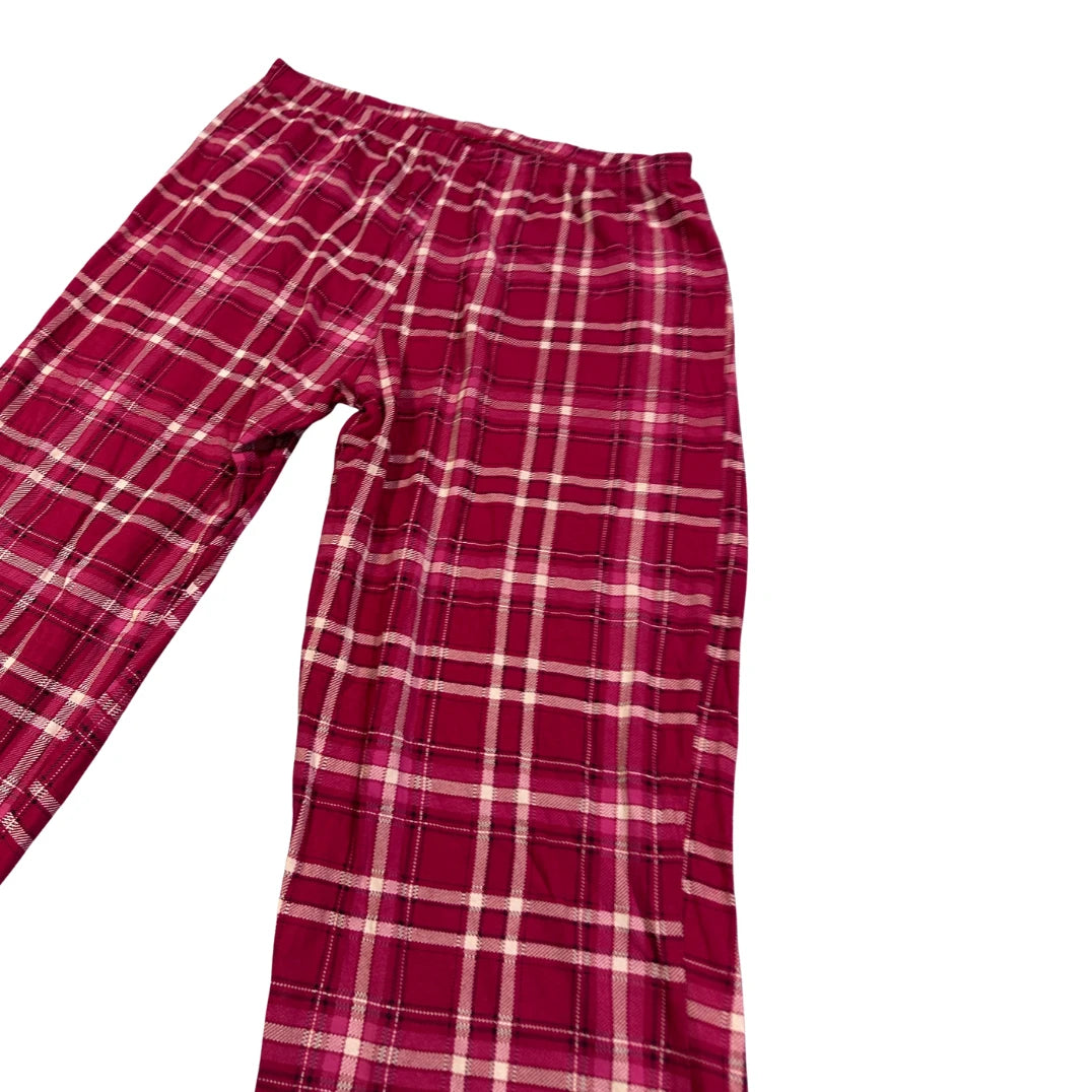 Red Plaid Straight Leg Lounge Pants