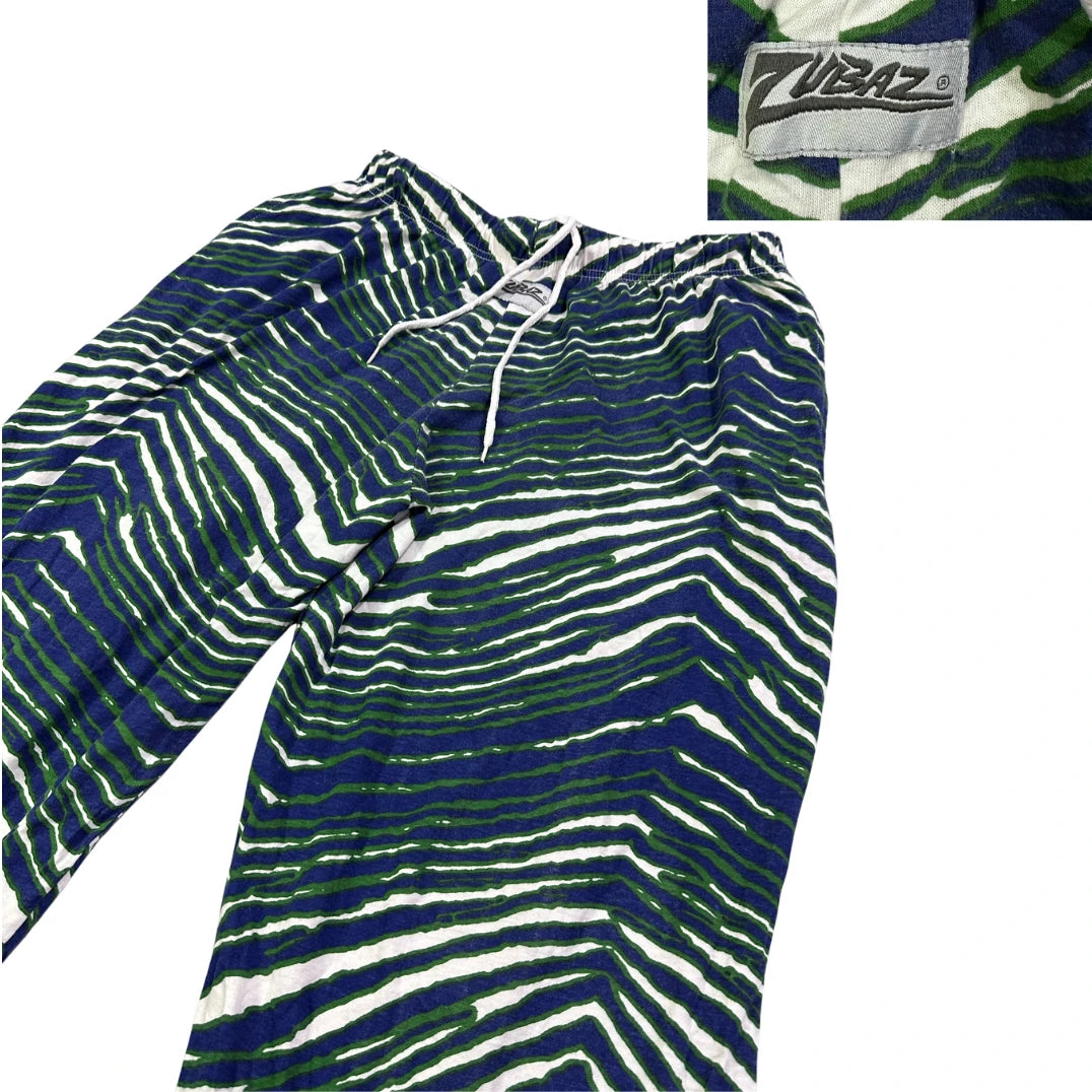 Zubaz® Blue Green Zebra Print Lounge Pants