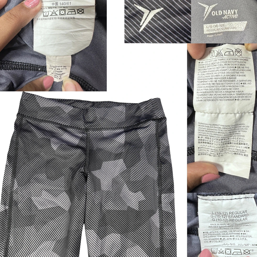 Old Navy Active® Gray Leggings Camo-L
