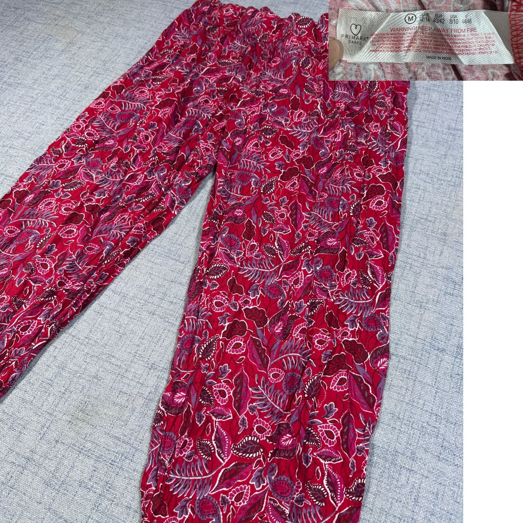 Primark® Red Floral Pajama Pants-M