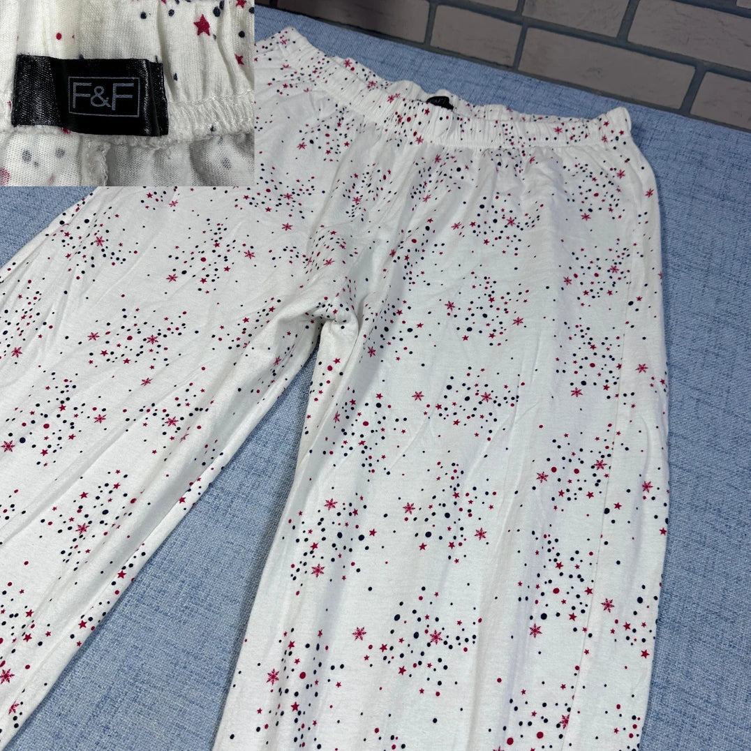 F&F® White Sleep Pants Printed-M