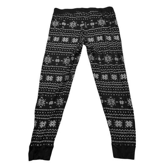 Serra® Black Lounge Pants Snowflake-L