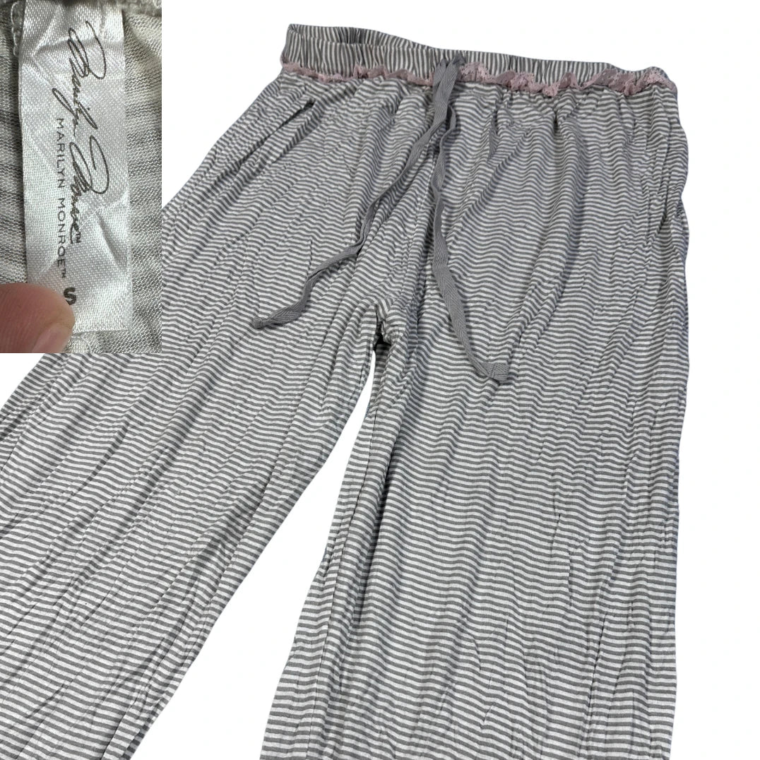 Marilyn Monroe® Gray Sleep Pants Striped-S