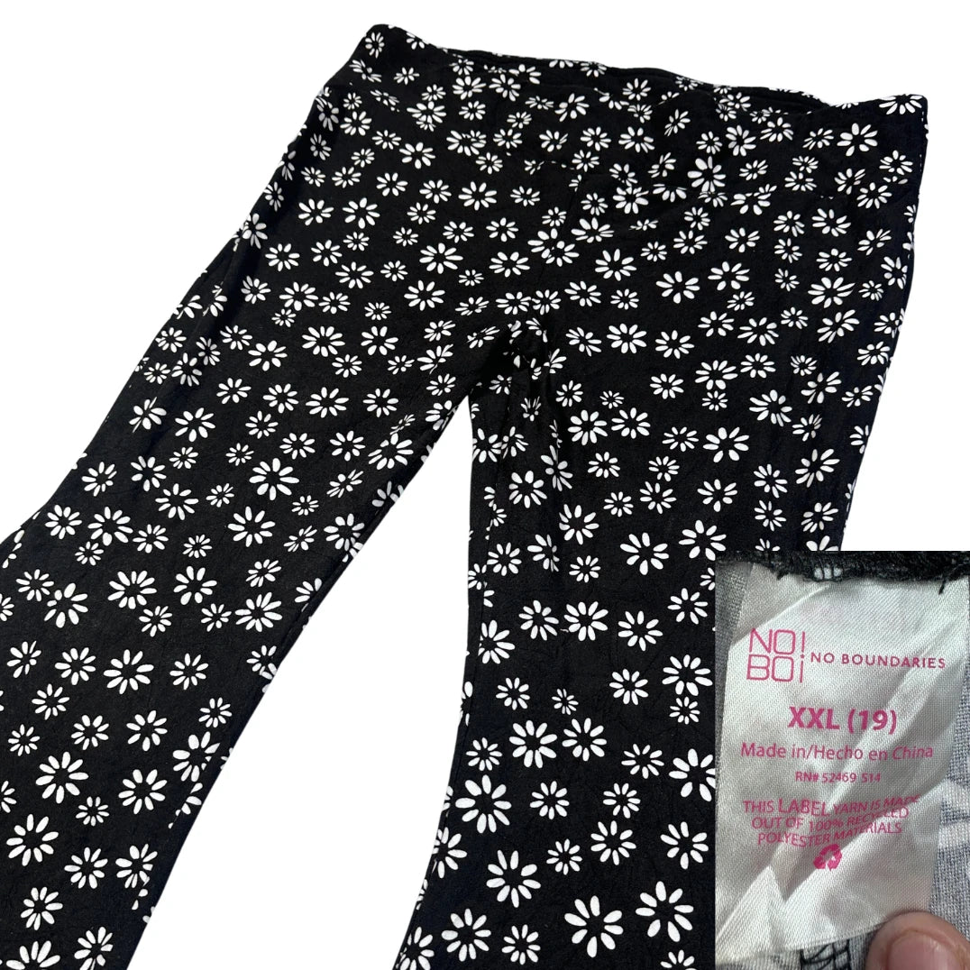 NOBO® Black Floral Flare Pants-2XL