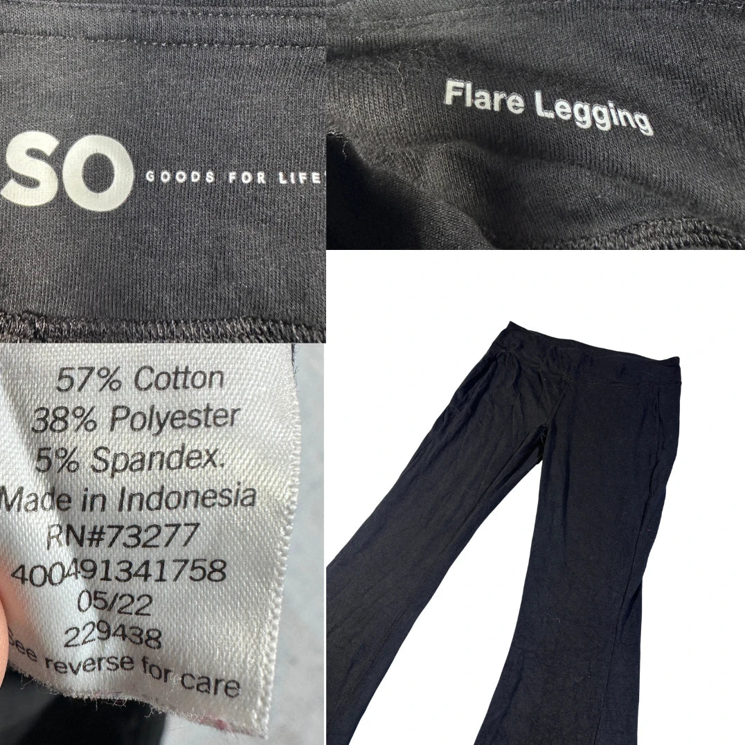 SO® Black Flare Leggings Stretch-S