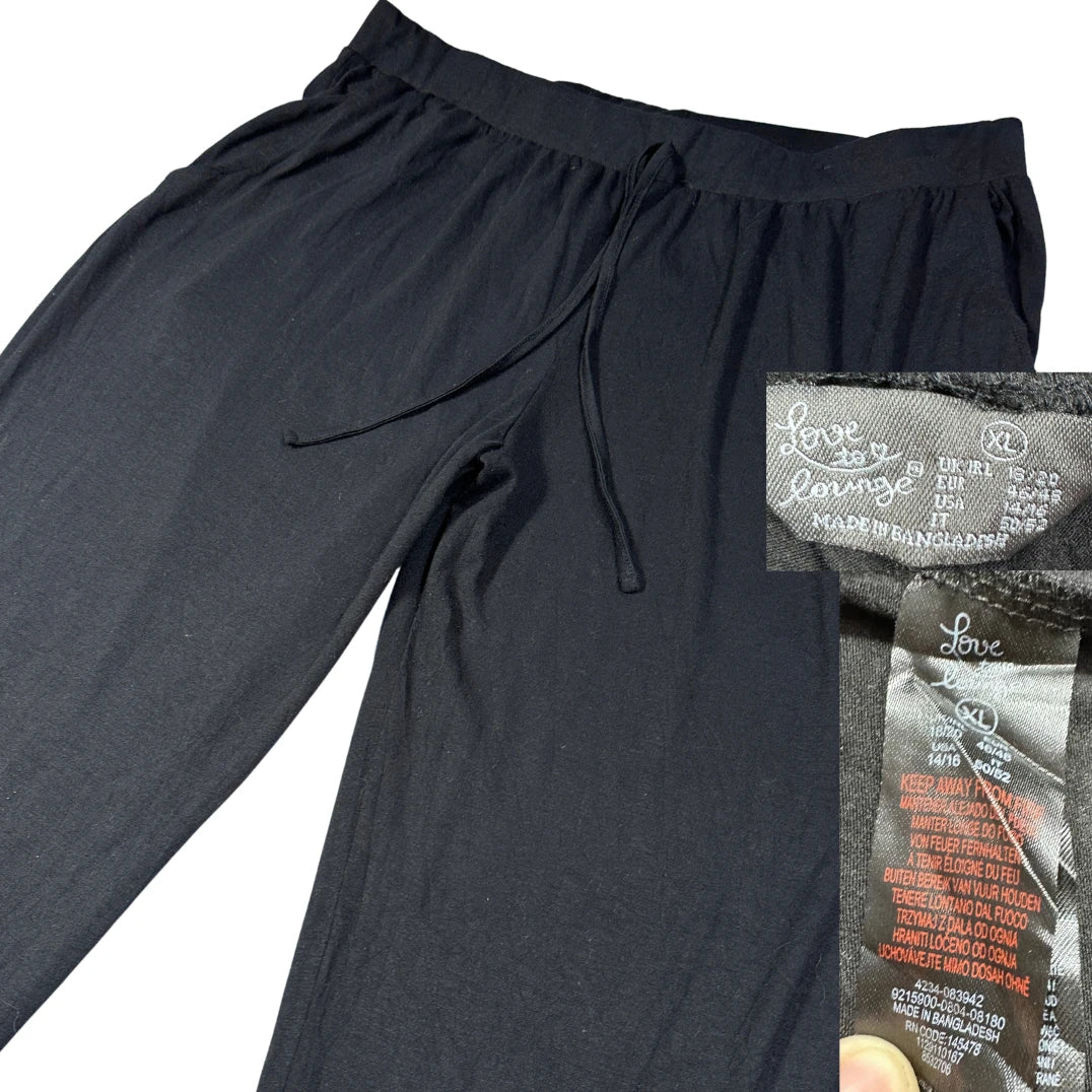 Love To Lounge® Black Lounge Pants-XL
