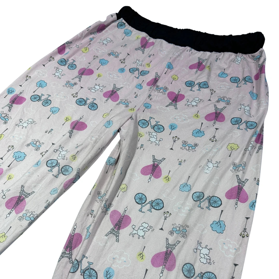 Unbranded Pink Printed Pajama Pants-M