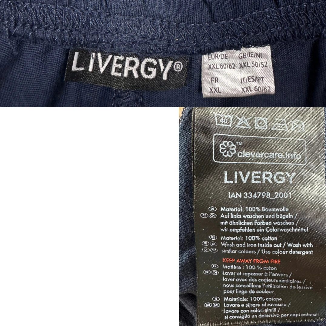 Livergy® Navy Lounge Pants Cotton-2XL