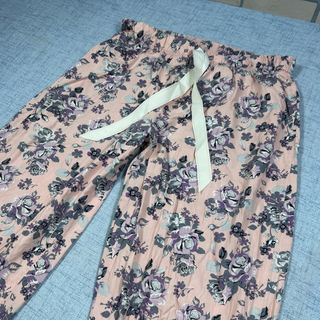 Unbranded Pink Floral Lounge Trousers-S