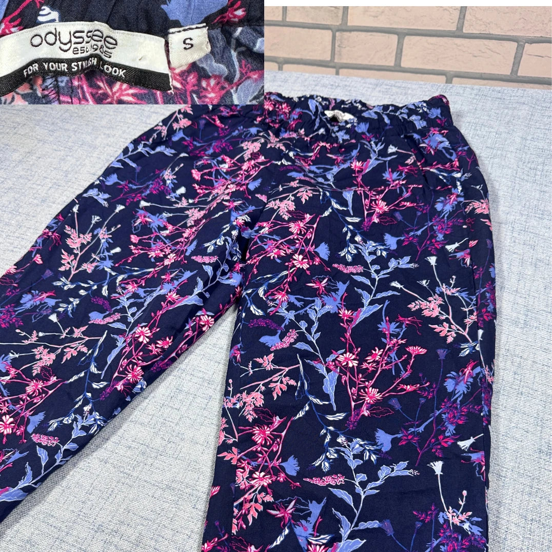 Odyssey® Navy Floral Pants Printed-S