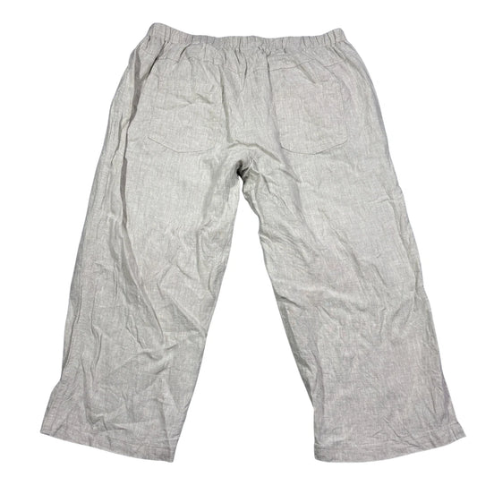 Ulla Popken® Beige Linen Blend Pants-M