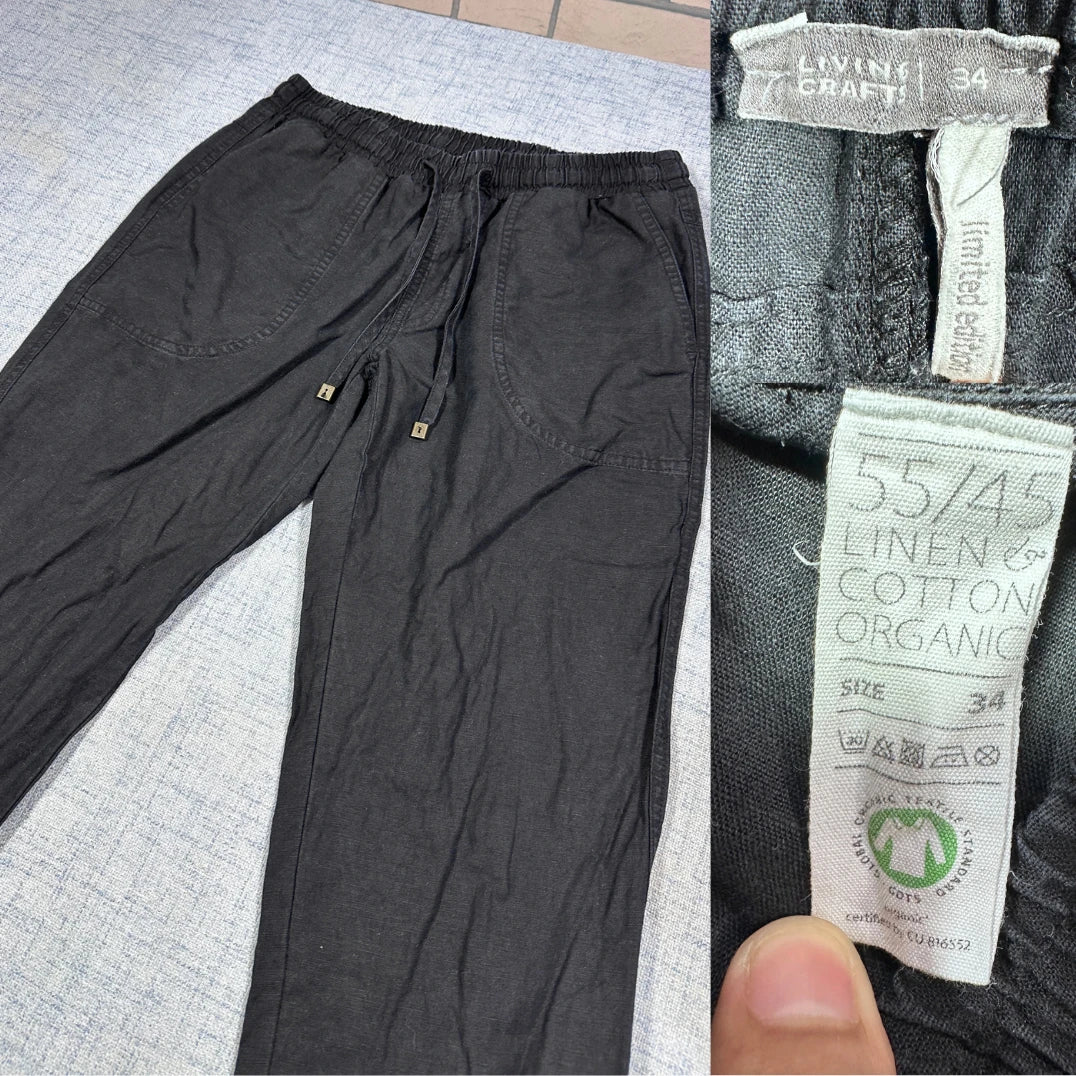 Laura Kent® Black Linen Blend Pants-S