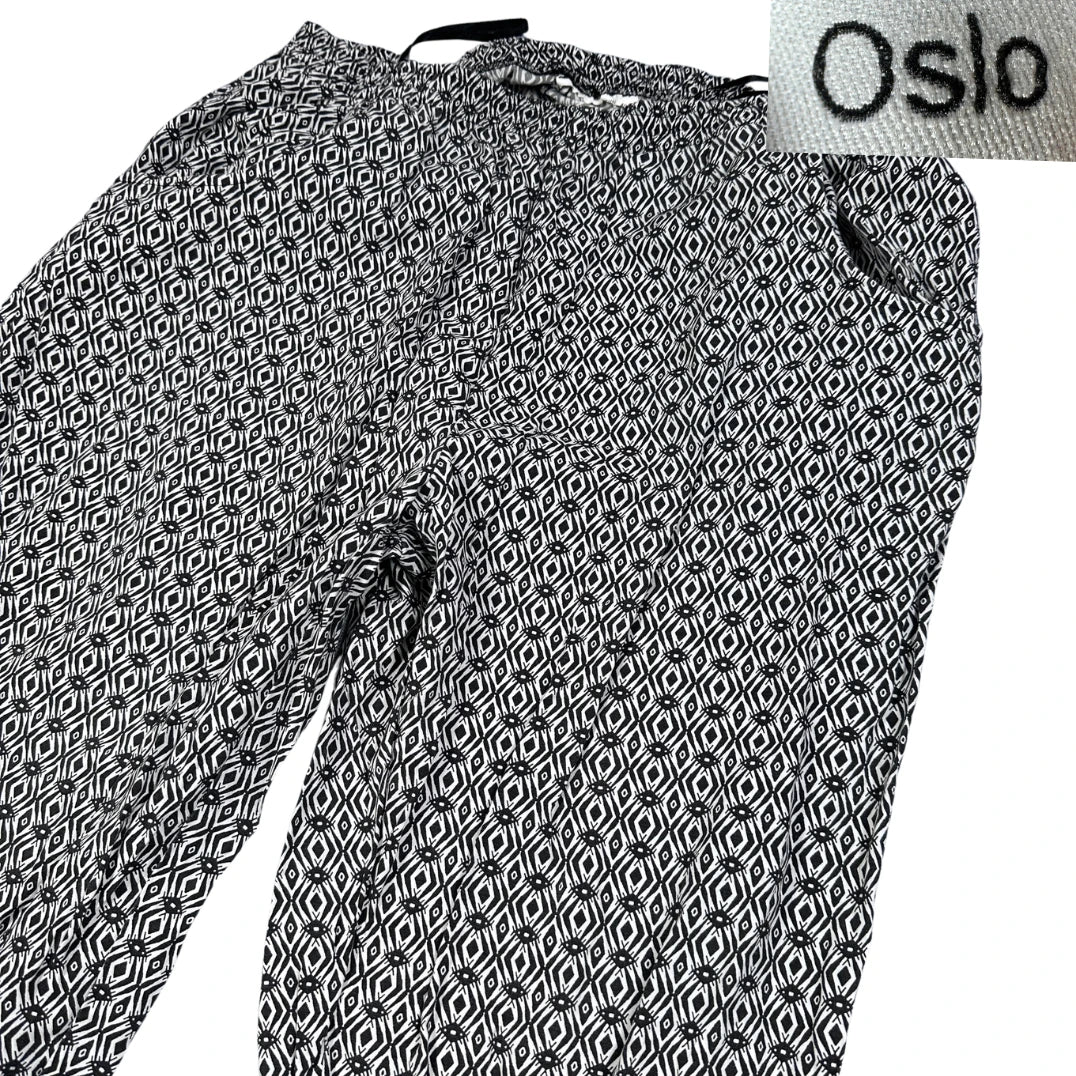 Thrift-and-treasures Black Women's Printed Pants-M Ladies Bottom