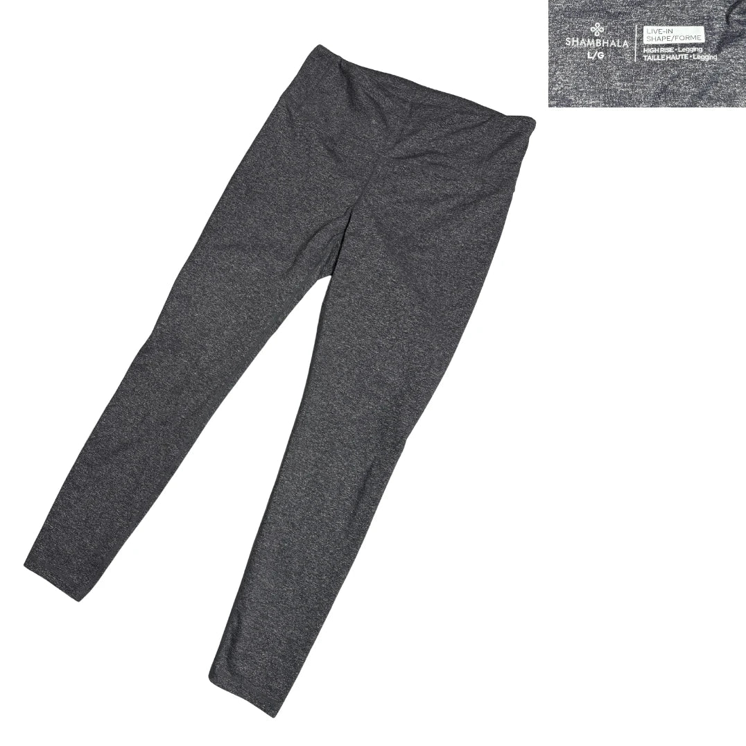 High Rise Heather Grey Performance Leggings(LAGE)
