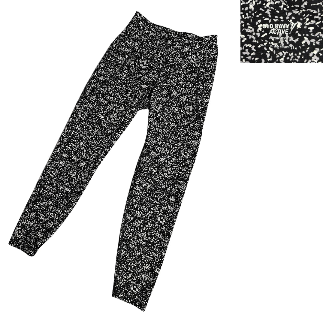 OLD NAVY Monochrome Speckled Active Leggings(M)