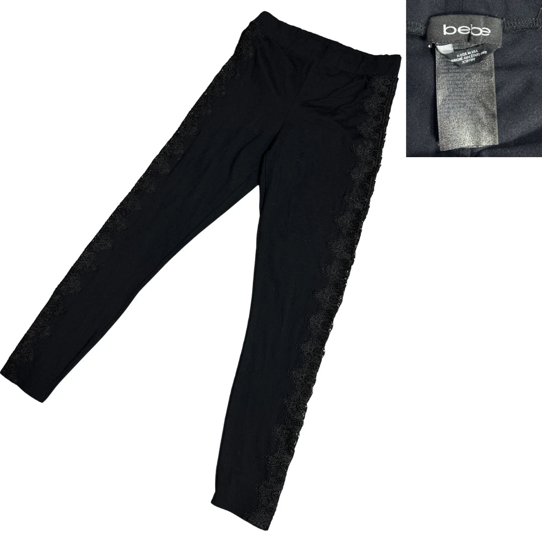 BeBe ®Black Lace Side Detail Fashion Leggings 🖤